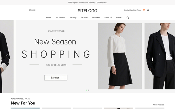 跨境電商服飾響應(yīng)式網(wǎng)站模板